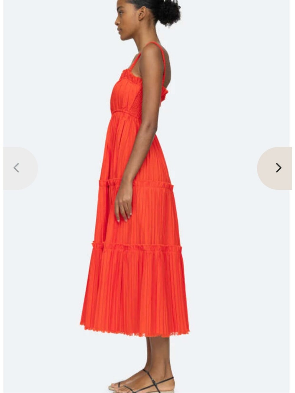 Sea New York The Greir Pleated Slip Dress- - Poppy - Picture 6 of 10